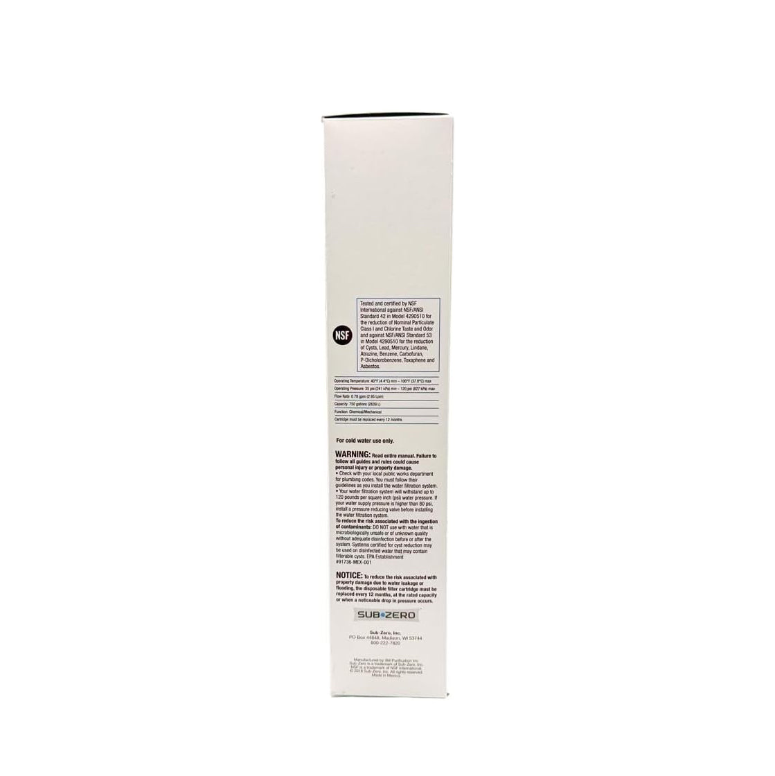 SUB ZERO Refrigerator Water Filter – Professional Grade